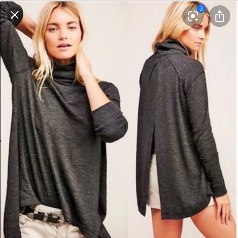 FreePeople split back turtleneck sweater